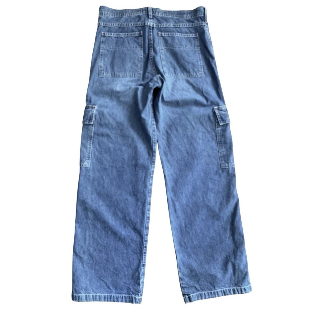 Vintage Abercrombie And Fitch 90s Y2k Cargo Baggy Carpenter Mid Rise Jeans M - Picture 3 of 8